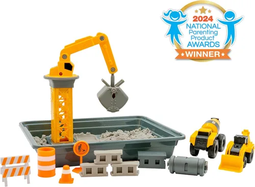 Miniatura 2 de CAT Dig N Build Juego de Concreto Moldeable - Compuesto de Concreto Moldeable de 12 onzas, Grúa, 2 Vehículos de Máquinas Pequeñas, Moldes