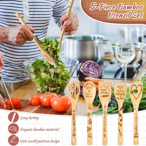 Miniatura 5 de Leyndo Juego de 10 piezas de regalos navideños para la cocina Mimi Incluye delantal, paño de cocina, cuchara de té, porta ollas, guante para horno
