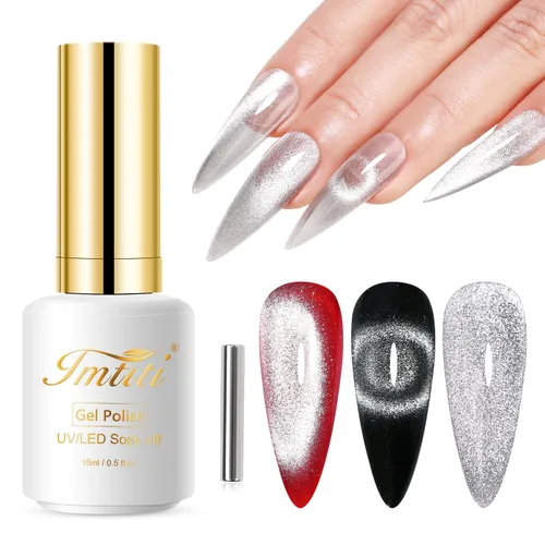 Miniatura 67 de Esmalte de uñas de gel con purpurina, 0.5 fl oz, color rosa brillante, de remojo, con LED, UV, kit de esmalte de uñas de gel para manicura en salón