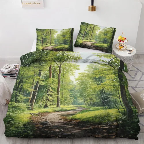 Miniatura 19 de Funda de edredón abstracta tamaño individual Juego de ropa de cama de arte colorido 2 piezas Funda de edredón con patrón de microfibra suave