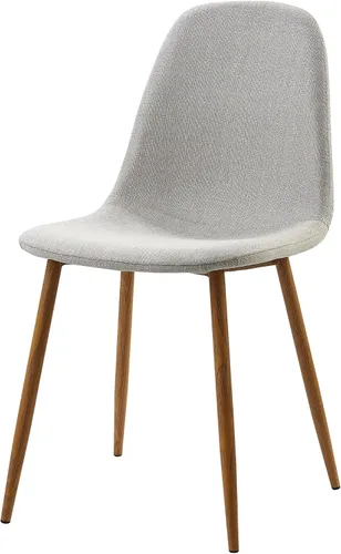 Miniatura 10 de Teamson Home Allan - Juego de 2 sillas de comedor laterales de plástico con patas de madera, color negro
