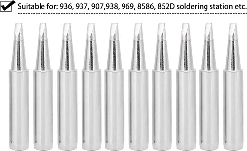 Miniatura 6 de Puntas de soldador 900M-T Punta de repuesto de hierro de soldadura Bits compatibles con Hakko, Radio Shack, Atten, Quick, Aoyue, Yihua, Estación