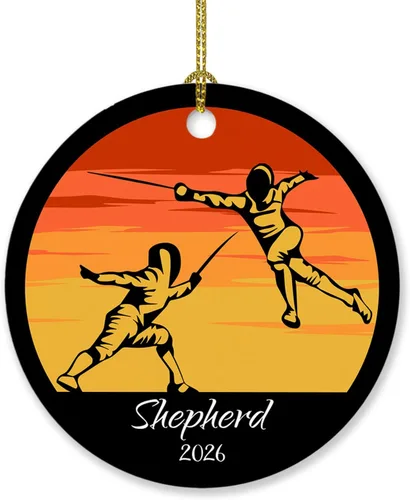 Miniatura 11 de Adorno personalizado de tiro con arco de Navidad 2025, adorno de Navidad con arco y flecha, regalo con nombre de arquero, año, adorno de jugador