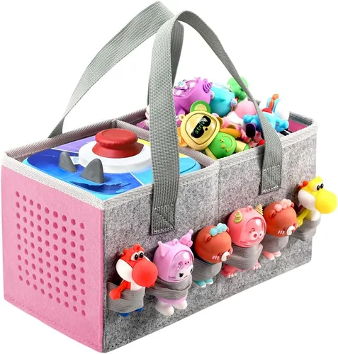 Estuche de transporte Seracle Bolso de fieltro de viaje compatible con Toniebox 1/2 Juego de iniciación del reproductor de audio y estatuilla Tonies