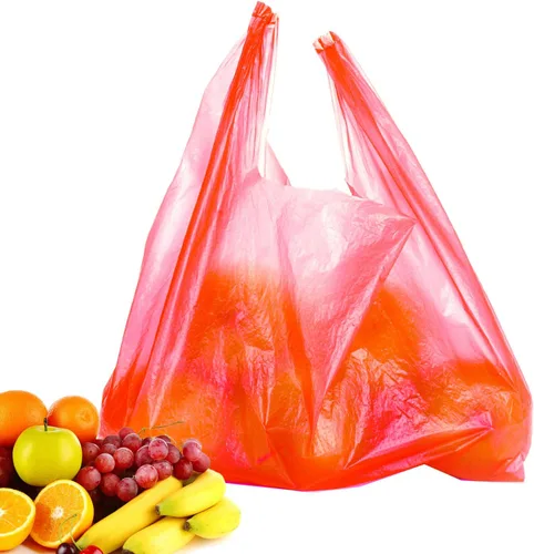Miniatura 6 de LazyMe Bolsas para camisetas, bolsas de plástico con asas para comestibles y venta al por menor, Bolsas de plástico para negocio, 12x20 pulgadas
