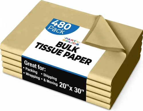 Miniatura 10 de Party Solids Papel de Seda Negro para Bolsas de Regalo - Papel de Seda a Granel Negro de 20" X 30", 480 Hojas - Papel Prensa de 10 lb para Embalaje