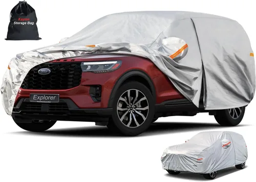 Miniatura 33 de Kayme - Cubierta completa impermeable de 6 capas para automóvil, apta para todo clima, protección para exteriores contra lluvia, rayos ultravioleta