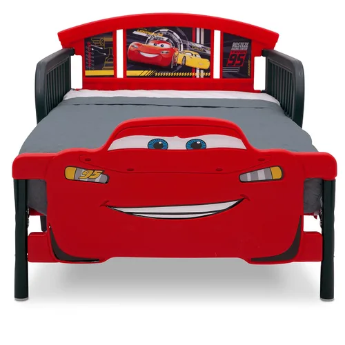Miniatura 4 de Delta Children Cama para niños pequeños con pie de cama 3D, Disney/Pixar Cars 3