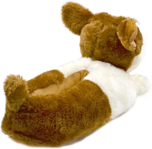 Miniatura 12 de Millffy Pantuflas clásicas de conejo para adultos, pantuflas de felpa de tamaño infantil, pantuflas de animales de pastor perro corgi disfraz calzado