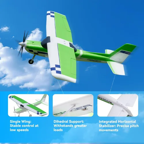 Miniatura 4 de Aviones Fms RC para Adultos Principiantes 1220mm Ranger Avión de Control Remoto con Reflex Green Aviones de Hobby RC PNP