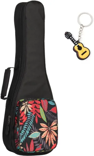 Miniatura 8 de Funda para ukelele simple de lino, esponja de 0.394 in, portátil, impermeable, bolsa para ukeleles, bolsa de concierto Uke con bolsillo de Marrón