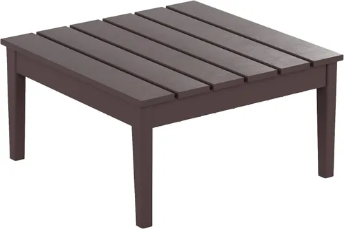 Miniatura 8 de WestinTrends Ashore - Mesa de centro para exteriores, 32 pulgadas para todo tipo de clima, de madera de polietileno Adirondack, mesa auxiliar Teca