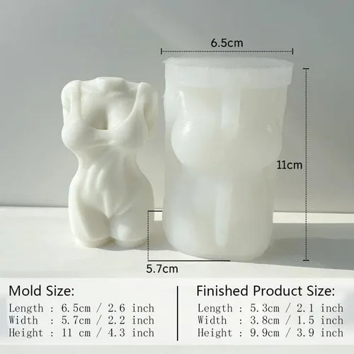 Miniatura 3 de Molde de vela de silicona con forma de cuerpo 3D para mujeres y hombres, molde de vela con forma de cuerpo, moldes masculinos femeninos de silicona