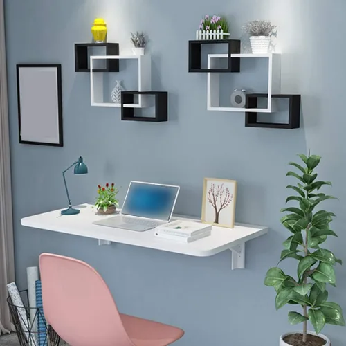 Miniatura 2 de Mesa de comedor plegable para pared de apartamento, mesa de comedor, banco de trabajo para colgar en la pared, escritorio flotante multifunción