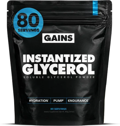 Ganancias en polvo de glicerol instantáneo a granel, fórmula preentrenamiento para recuperación muscular, soporte de bomba e hidratación, suplemento
