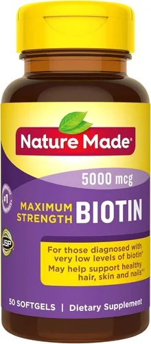 Nature Made Biotina 5000 mcg cápsulas blandas líquidas 50 ea (paquete de 3)