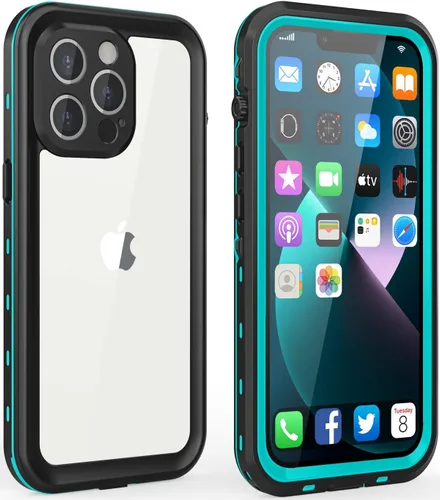Miniatura 9 de Funda impermeable diseñada para iPhone 13 Mini, funda de cuerpo completo con protector de pantalla y protector de lente de cámara, a prueba