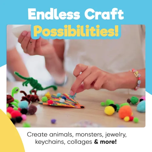 Miniatura 6 de Blue Squid Kits de manualidades de 1750+ piezas para niños, de 3 a 9 años. Regalos para niñas y niños. Artes y manualidades para niños. Kits