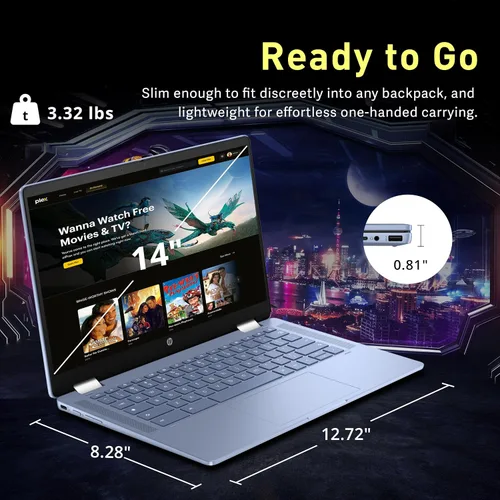 Miniatura 7 de HP Chromebook x360 - Laptop con pantalla táctil FHD de 14 pulgadas, procesador Intel N100, 4 GB de RAM, 224 GB de almacenamiento
