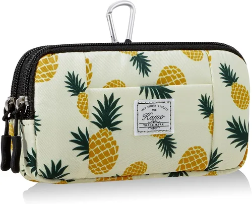 Miniatura 10 de KAMO Funda multiusos de lona horizontal para smartphone, funda para teléfono celular con asa para cinturón, bolsas de cinturón para mujeres, funda