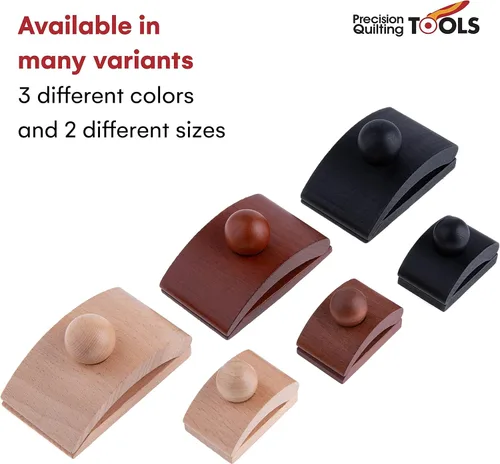 Miniatura 6 de Precision Quilting Tools Abrazaderas elegantes de madera para edredón - 4 clips grandes (Oscuro) y tornillos para colgar en la pared. ¡Cuélguelos