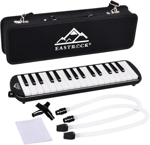 EASTROCK Instrumento de Melodica de 32 Teclas, Piano de Teclado de Aire, Melodica Soprano con 2 Juegos de Boquillas y Tubos, Bolsa de Transporte