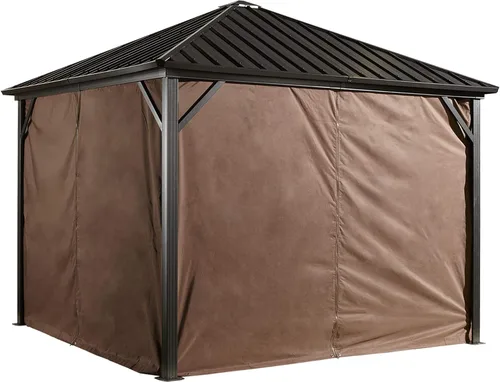 Sojag Accesorios - Juego de 4 cortinas de 10 x 10 pies para kiosco Dakota para exteriores, color marrón
