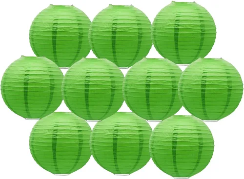 Miniatura 45 de Linternas de papel doradas chinas, japonesas, colgantes, redondas, para decoración de fiesta de Año Nuevo y Año Nuevo Lunar (12 unidades)