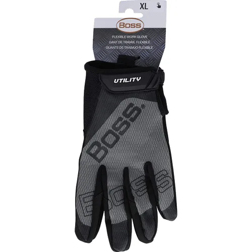 Miniatura 3 de Boss - Guantes de trabajo de seguridad de microfibra sintética para hombre, parte trasera de malla, alta destreza, agarre mejorado, resistente a