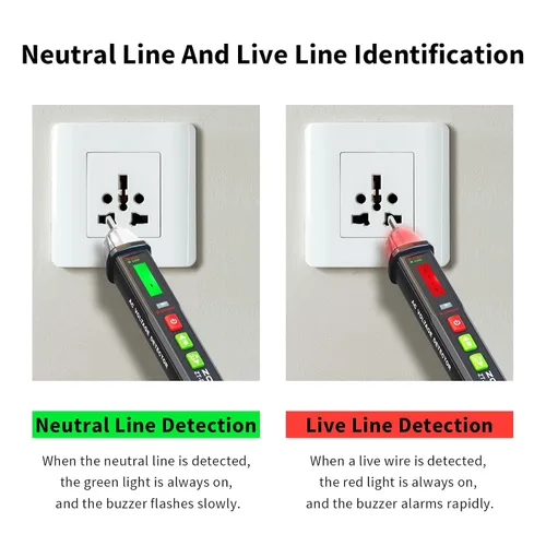 Miniatura 4 de ZOYI ZT-DB03 - Detector de voltaje sin contacto de 12-1000 V, sensor de circuito eléctrico de sensibilidad ajustable para electricista, ZOYI ZT-DB03