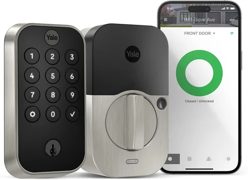 Miniatura 31 de Yale Assure Lock 2 con Wi-Fi – Cerradura inteligente de níquel satinado para puerta delantera con teclado, control de aplicaciones, llave