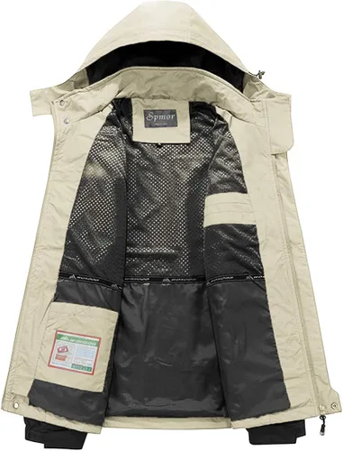 Miniatura 2 de Spmor Chaqueta impermeable con capucha para deportes al aire libre para hombre