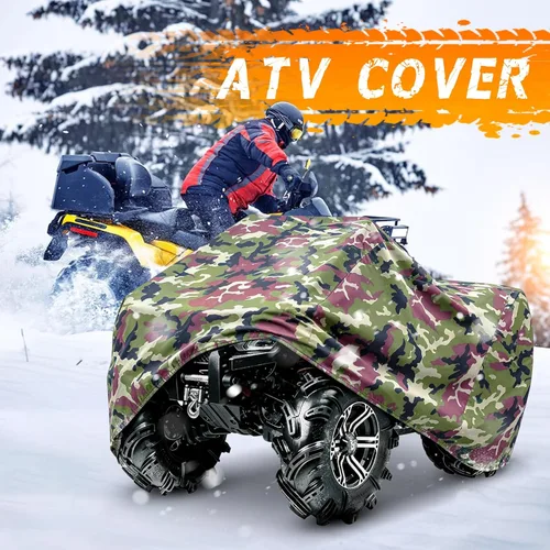 Miniatura 7 de 190T - Funda impermeable para cuatrimoto, ATV y ATC, color negro, 3XL, camuflaje Camouflaje