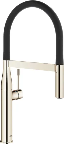 Grohe 30295BE0 Essence - Grifo de cocina profesional de un solo mango, níquel pulido