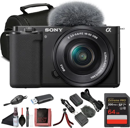 Miniatura 9 de Sony ZV-E10 - Kit de cámara sin espejo con lente de zoom de potencia de 16-50mm II (negro) Sensor APS-C Herramienta compacta para creadores +