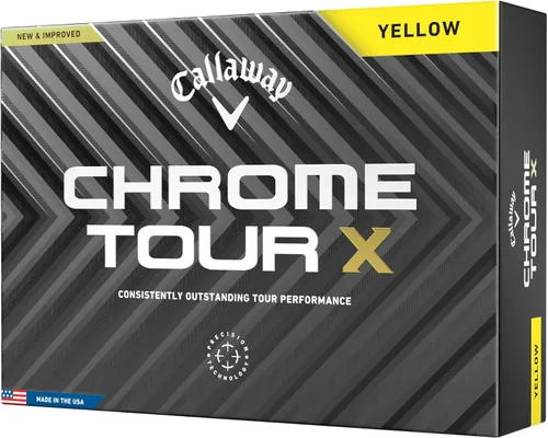 Pelotas de golf Callaway Chrome Tour X Amarillo