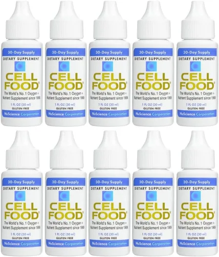 Miniatura 8 de Cellfood Aumento de Oxígeno - 1 fl oz, Paquete de 5 - Suplemento de oxígeno líquido para drenaje linfático, enfermedad de altitud, jet lag, fatiga