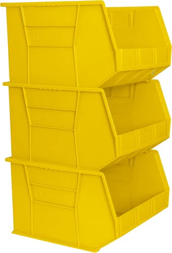Miniatura 14 de Akro-Mils AkroBin Caja de almacenamiento de plástico apilable, 18 x 16 x 11 pulgadas, 3 unidades Transparente
