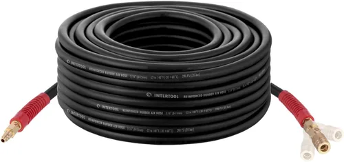 Miniatura 9 de INTERTOOL Manguera de compresor de aire 1/4-pulgada x 25 pies, ligera con acoplador rápido resistente y enchufe de servicio pesado - Resistente a