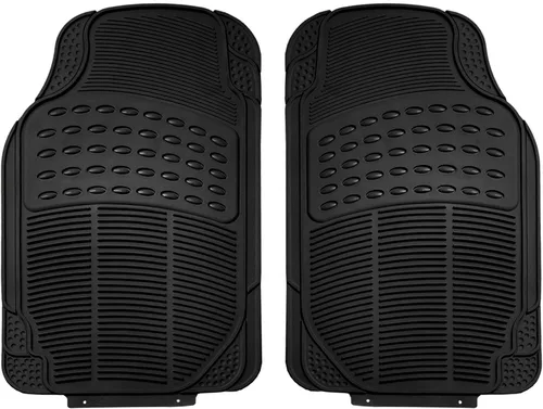 FH Group Tapetes para suelo de automóvil Climaproof para protección contra todo tipo de clima, ajuste universal, recortables, resistentes, se Negro