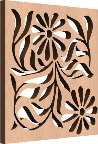 Miniatura 16 de Barryton - Paneles decorativos de madera con calado, extra pequeños, 7 3/8 pulgadas de ancho x 7 3/8 pulgadas de alto x 1/4 pulgadas de alto, roble