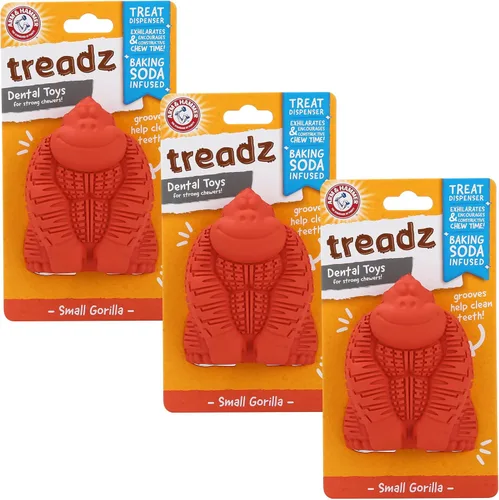 Miniatura 11 de Arm and Hammer - Juguete masticable dental para mascotas Super Treadz Gorilla para perros, reduce la placa y el sarro sin cepillarse, infusión