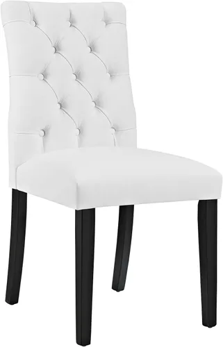 Miniatura 11 de Modway MO- Duchess - Silla de comedor tapizada de piel sintética con botones capitoné, color negro