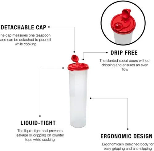 Miniatura 5 de Tupperware Mega Magic Flow - Contenedor de almacenamiento de 1,1 litros (123)