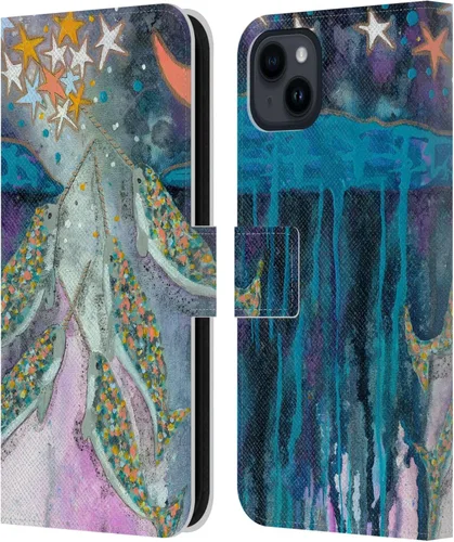 Miniatura 19 de Head Case Designs Officially Licensed Wyanne Blue Watercolour Bear Animals 2 Leather Wallet Case Compatible with Apple iPhone 15 Plus
