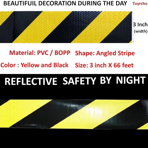 Miniatura 3 de Cinta reflectante blanca de 3 pulgadas de ancho, reflector adhesivo fuerte resistente al agua para exteriores de alta visibilidad (66 pies)