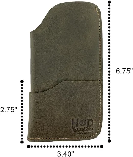 Miniatura 6 de Hide & Drink, Funda rústica para lentes de sol y cartera hecha a mano de cuero de grano completo