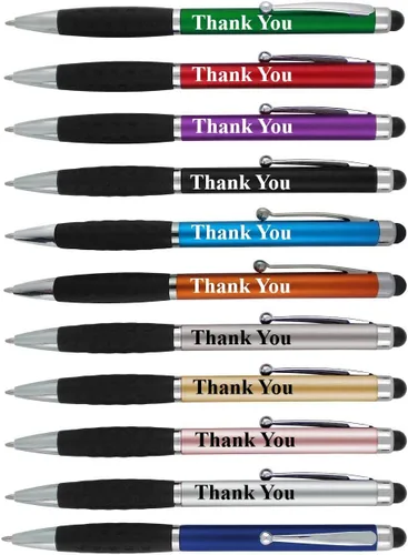 Bolígrafos de regalo de felicitación para dispositivos de pantalla táctil, bolígrafo combinado 2 en 1, para apreciación de empleados, eventos y