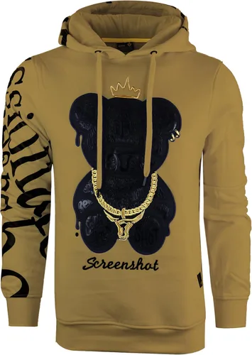 Miniatura 17 de SCREENSHOT Sudadera urbana de forro polar para hombre, diseño de dibujos animados de animación, parche bordado de gel
