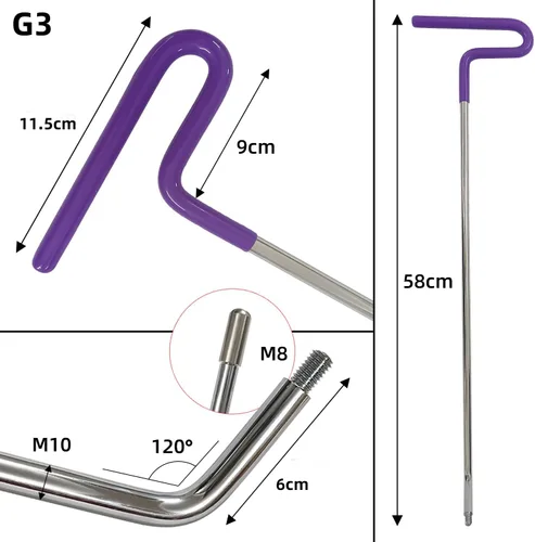 Miniatura 4 de Kit de varillas para eliminación de abolladuras, 30 piezas de varillas de reparación de abolladuras sin pintura, acero especial de manganeso